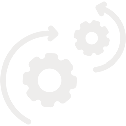 An icon of gears with directional arrows to symbolize the Adapting to Change services provided by Ayuka Consulting.